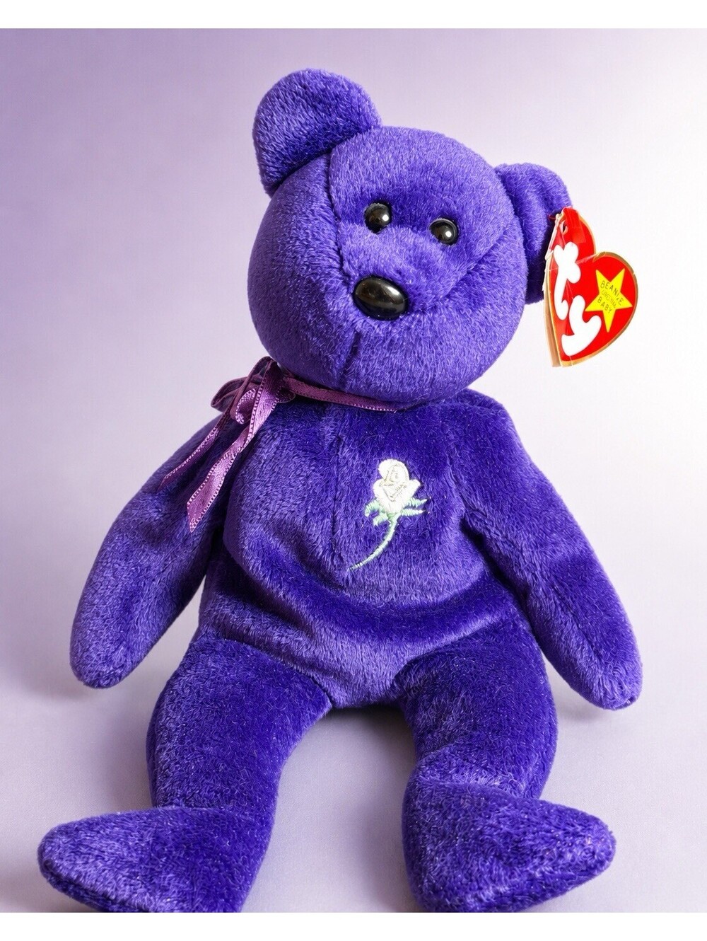 NWT Ty 1997 Princess Diana Memorial Bear Beanie Baby 4300, 5x6.25” FREE SHIPPING